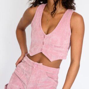 Rose courderoy vest - Skatie - XS